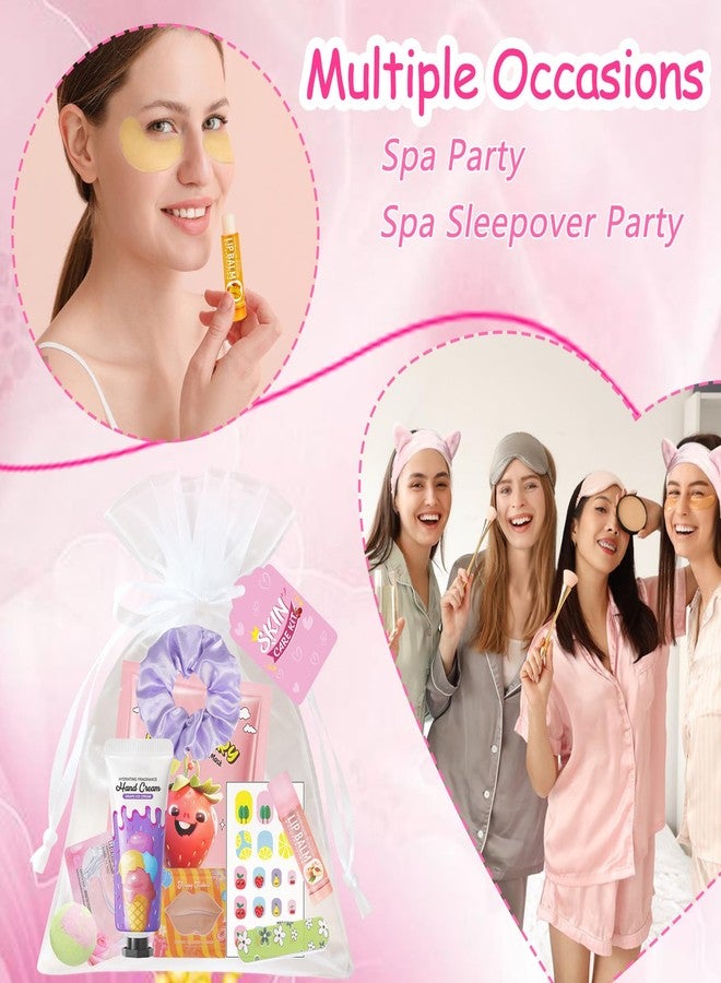 SSGP 96 PCS Spa Party Supplies for Women,Spa Day Favors Essentials Include Face Masks Skincare, Games, Lip Balm, Under Eye Patches, Foot Bath Bomb,Sleepover Party Supplies Birthday Kit for Women Gift Set - Image 3